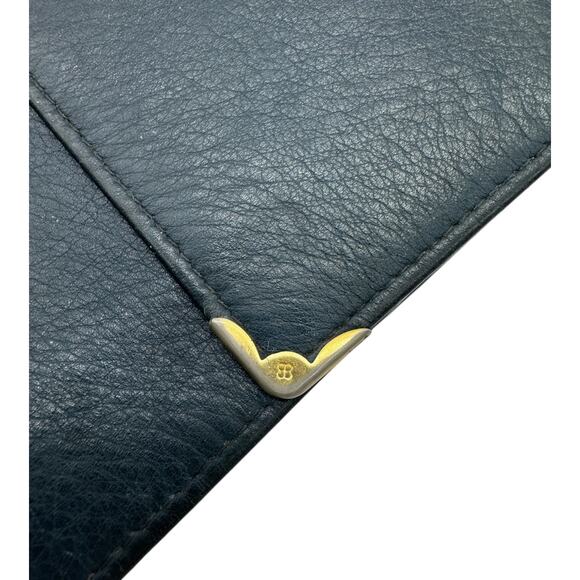 🔴 Balenciaga BB Logo Clutch Bag - Navy Leather - Picture 7 of 7